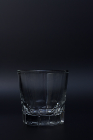 old fashion glass with gray backgroundの写真素材