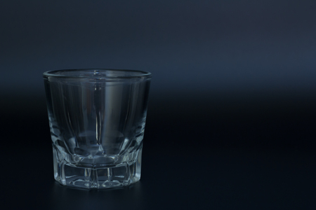old fashion glass with gray backgroundの写真素材