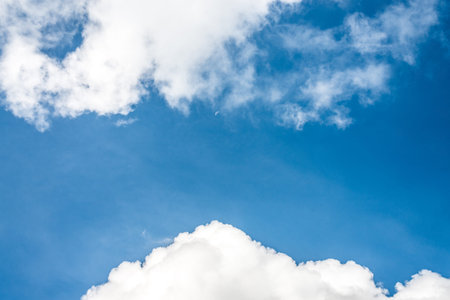 Summer and beautiful  in the blue sky with clouds.