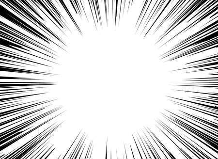 Background: Concentrated Line Comic Comic Black Blackのイラスト素材