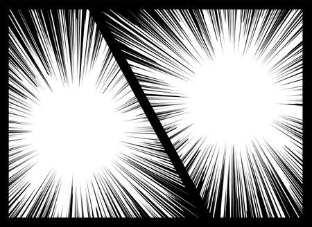 Background: Concentrated Line Comic Comic Black Blackのイラスト素材