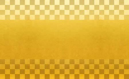 Background material to feel the sum Gold Ichimatsu patternの写真素材