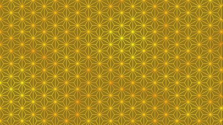 Background material that feels Japanese Hemp leaves Traditional pattern Brownの写真素材