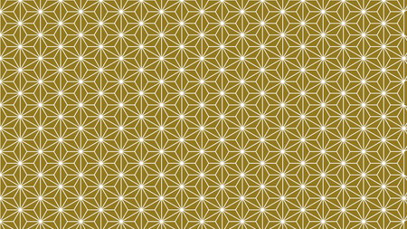 Background material that feels Japanese Hemp leaves Traditional pattern Brownの写真素材