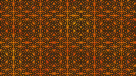 Background material that feels Japanese Hemp leaves Traditional pattern Brownの写真素材