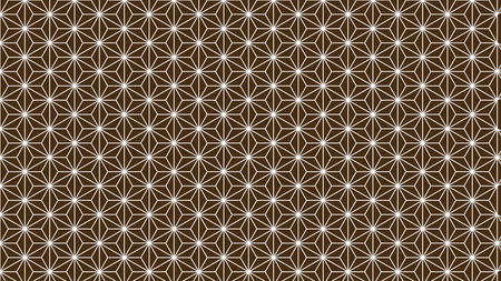 Background material that feels Japanese Hemp leaves Traditional pattern Brownの写真素材