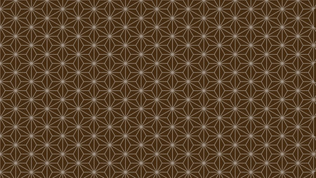 Background material that feels Japanese Hemp leaves Traditional pattern Brownの写真素材