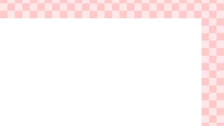 Background material that feels Japanese Pink checkered frameの写真素材