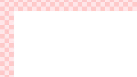 Background material that feels Japanese Pink checkered frameの写真素材