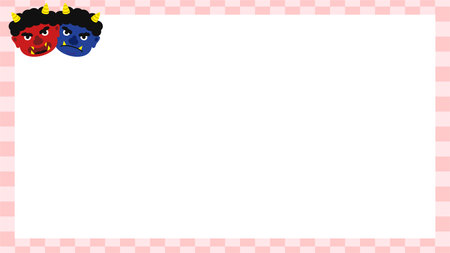 Setsudetsu Image Background Material Pink Checkered Pink Frameの写真素材