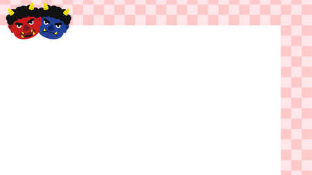 Setsudetsu Image Background Material Pink Checkered Pink Frameの写真素材
