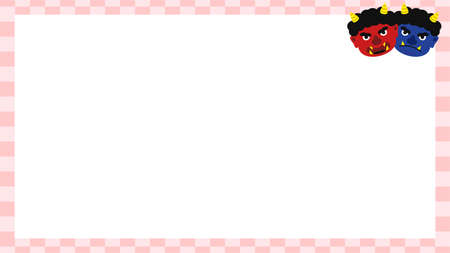 Setsudetsu Image Background Material Pink Checkered Pink Frameの写真素材