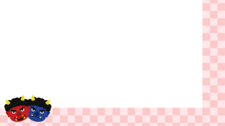 Setsudetsu Image Background Material Pink Checkered Pink Frameの写真素材