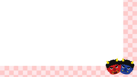 Setsudetsu Image Background Material Pink Checkered Pink Frameの写真素材