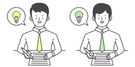 Businessman with ideasのイラスト素材