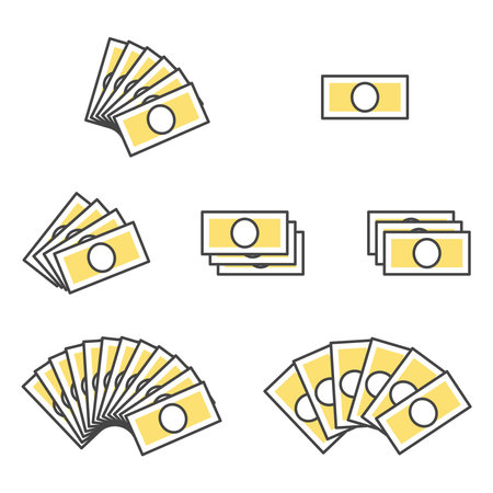 Money Bill Setのイラスト素材