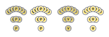 Money Coins Points Layout Setのイラスト素材