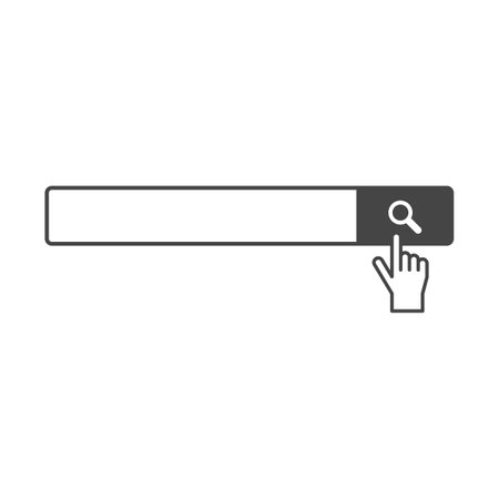 Simple search box illustration finger iconのイラスト素材