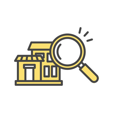 Real Estate Room Search Property Search Iconのイラスト素材