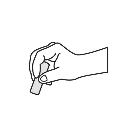 Hand posing with seal Illustration imageのイラスト素材