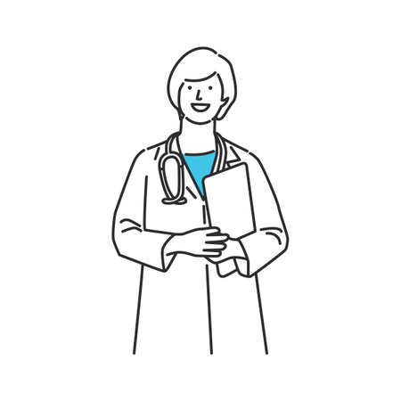 Illustration of a female doctorのイラスト素材