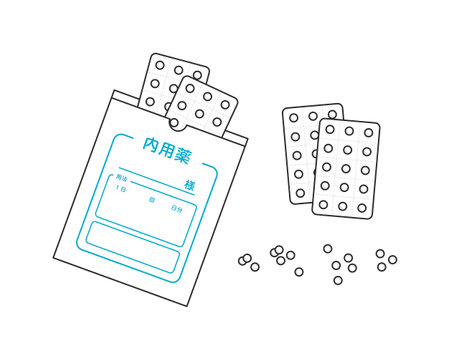 Illustration set with pill medicineのイラスト素材