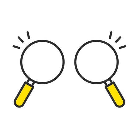 magnifying glass icon, search icon, search loupe, magnifying glassのイラスト素材