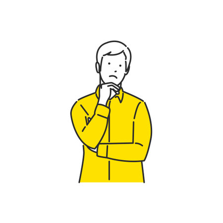 Men thinkのイラスト素材