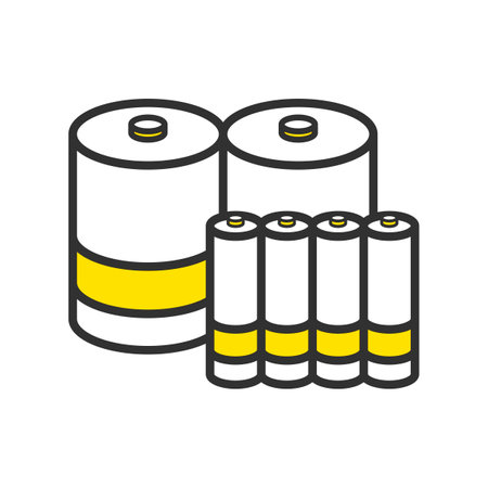 Batteries Disaster Prevention Goodsのイラスト素材