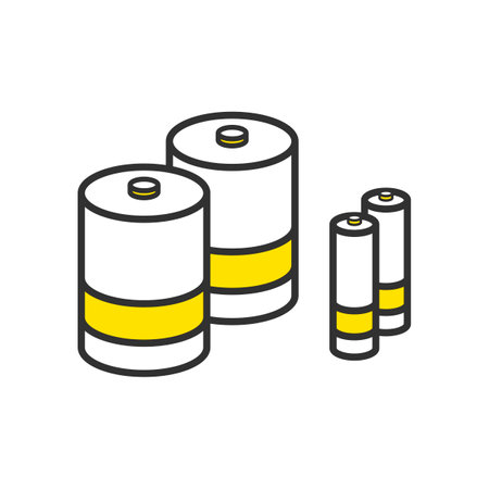 Disaster prevention goods Necessary items for evacuation Batteriesのイラスト素材