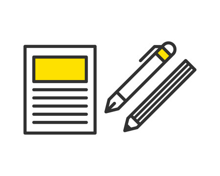Compose icon Pen and pencil Paper Fileのイラスト素材