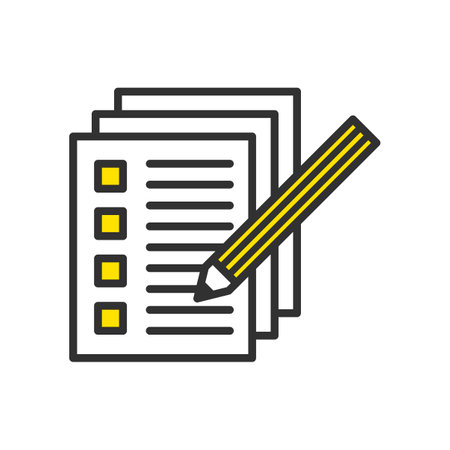 Pencil and application formのイラスト素材