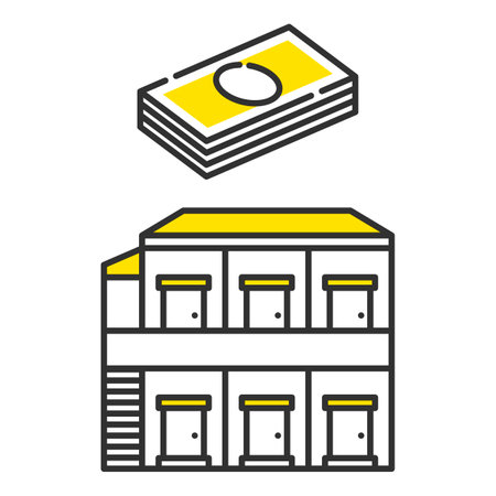 Down payment apartmentのイラスト素材