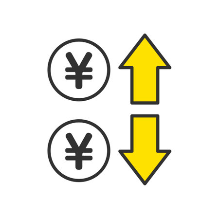 Depreciation of the yen appreciationのイラスト素材