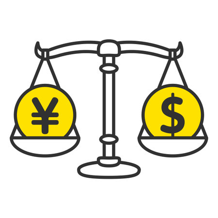 Financial Markets Financial Markets Exchange Yen and Dollarのイラスト素材