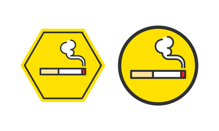 Smoking area signboard Tobacco OK signのイラスト素材