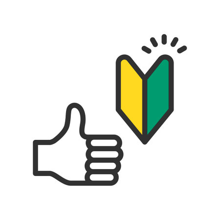 Beginner Likes Beginner Good Iconのイラスト素材
