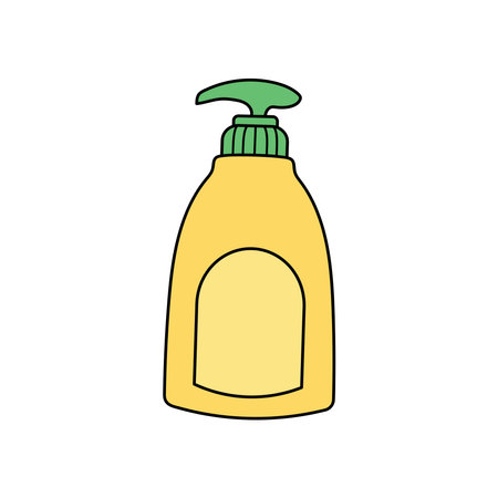 Kids drawing Cartoon Vector illustration liquid soap Isolated on White Backgroundのイラスト素材