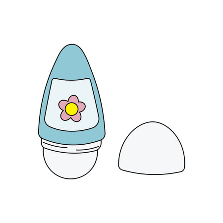 cartoon Vector illustration deodorant icon in doodle styleのイラスト素材