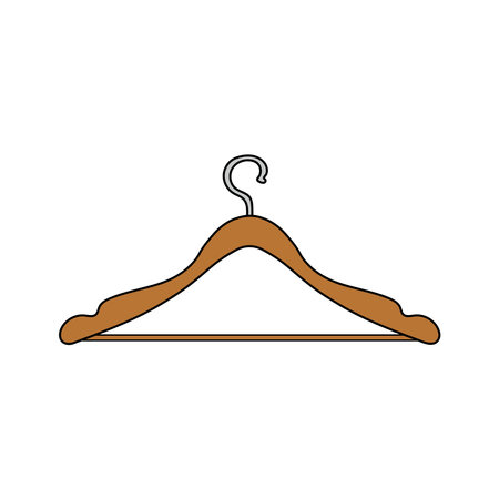 cartoon Vector illustration coat hanger icon in doodle styleのイラスト素材
