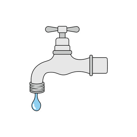 cartoon Vector illustration faucet icon in doodle styleのイラスト素材