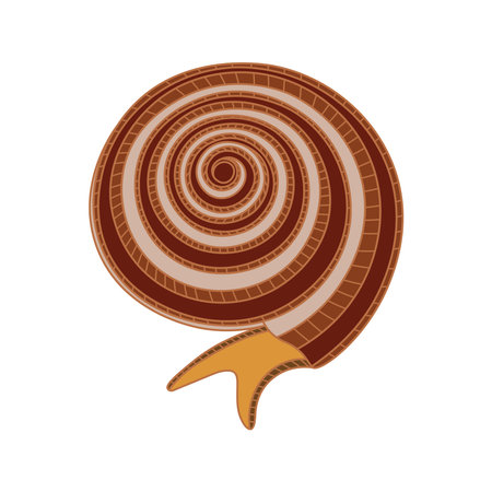 Cartoon Vector illustration spiral shell of sea snail icon Isolated on White Backgroundのイラスト素材
