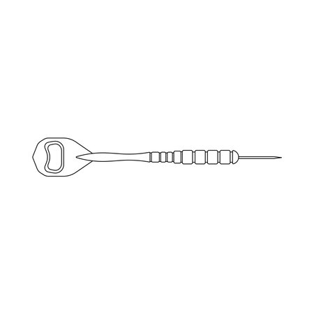 Hand drawn Kids drawing Cartoon Vector illustration dart arrow Isolated in doodle styleのイラスト素材