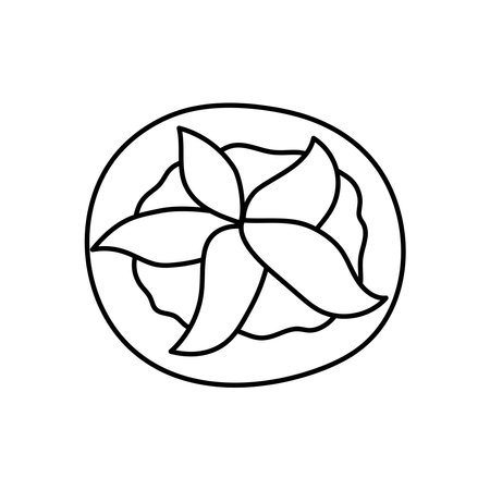 Hand drawn Kids drawing Cartoon Vector illustration bread icon Isolated on White Backgroundのイラスト素材