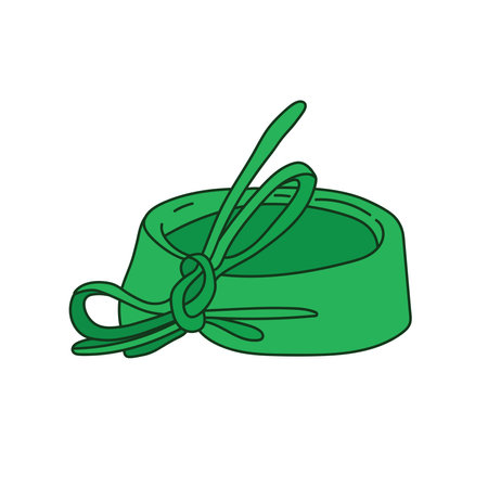 Kids drawing Cartoon Vector illustration pillbox hat Isolated on White Backgroundのイラスト素材