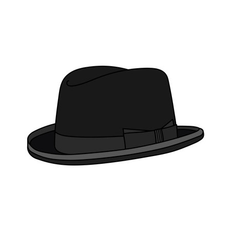 Kids drawing Cartoon Vector illustration hamburg hat Isolated on White Backgroundのイラスト素材