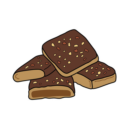 Kids drawing Cartoon Vector illustration toffee Isolated on White Backgroundのイラスト素材