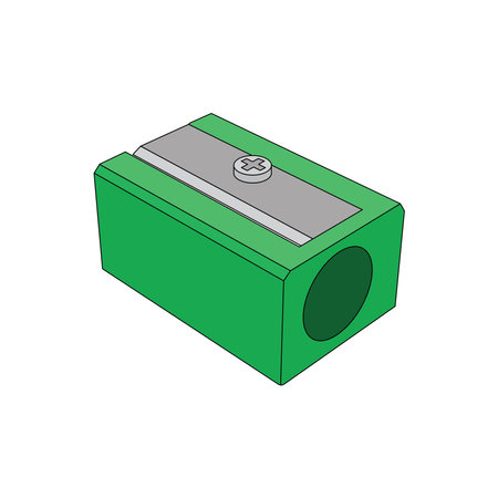 cartoon Vector illustration pencil sharpener icon Isolated on Whiteのイラスト素材