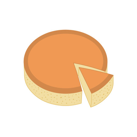 cheesecake icon Cartoon Vector illustration Isolated on White Backgroundのイラスト素材