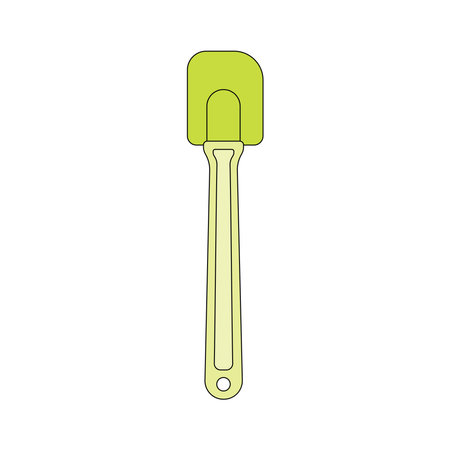 kids drawing illustration baking spatula cartoon isolatedのイラスト素材
